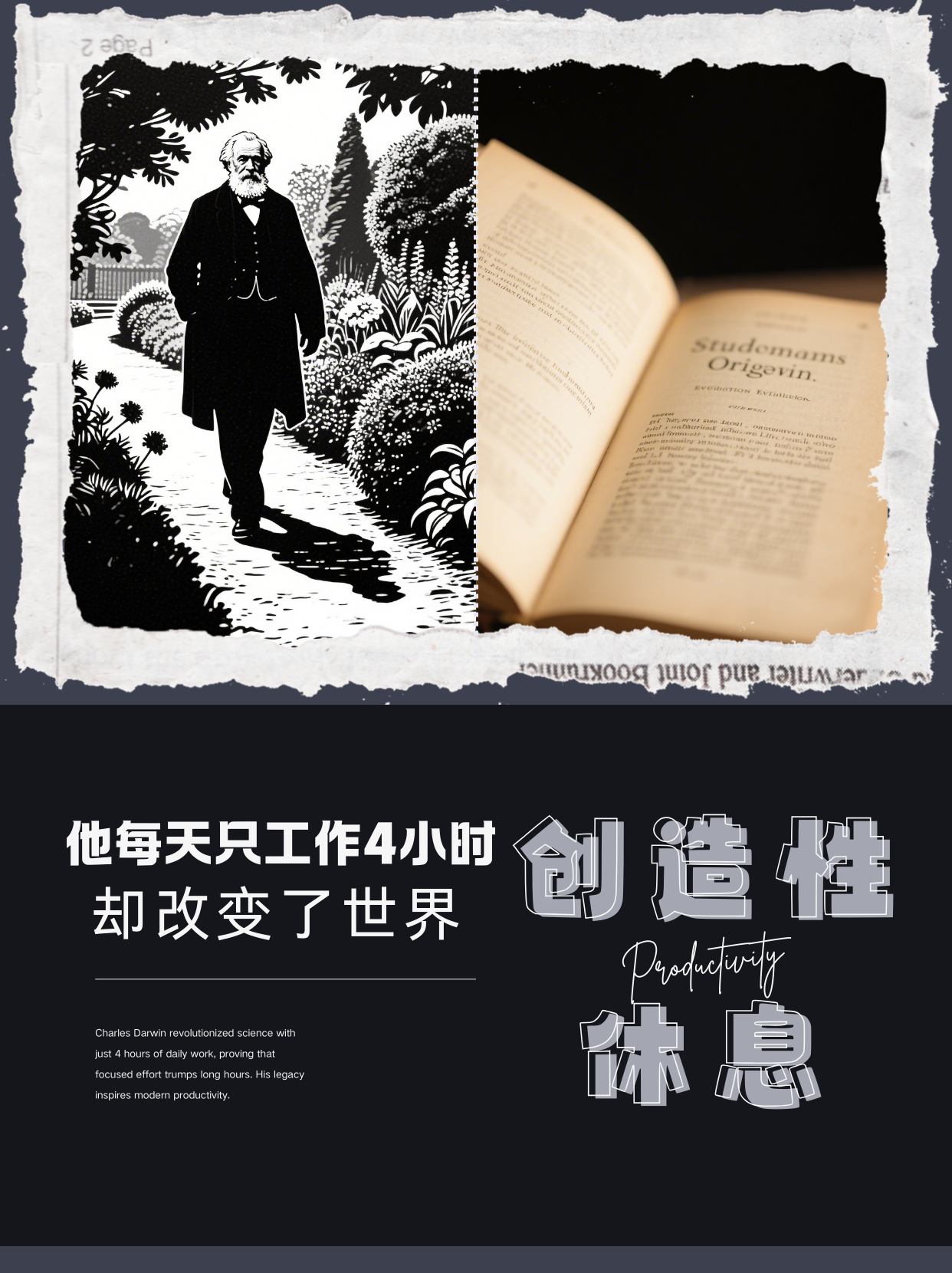 《达尔文的作息秘密✨每天4h，写19本书》