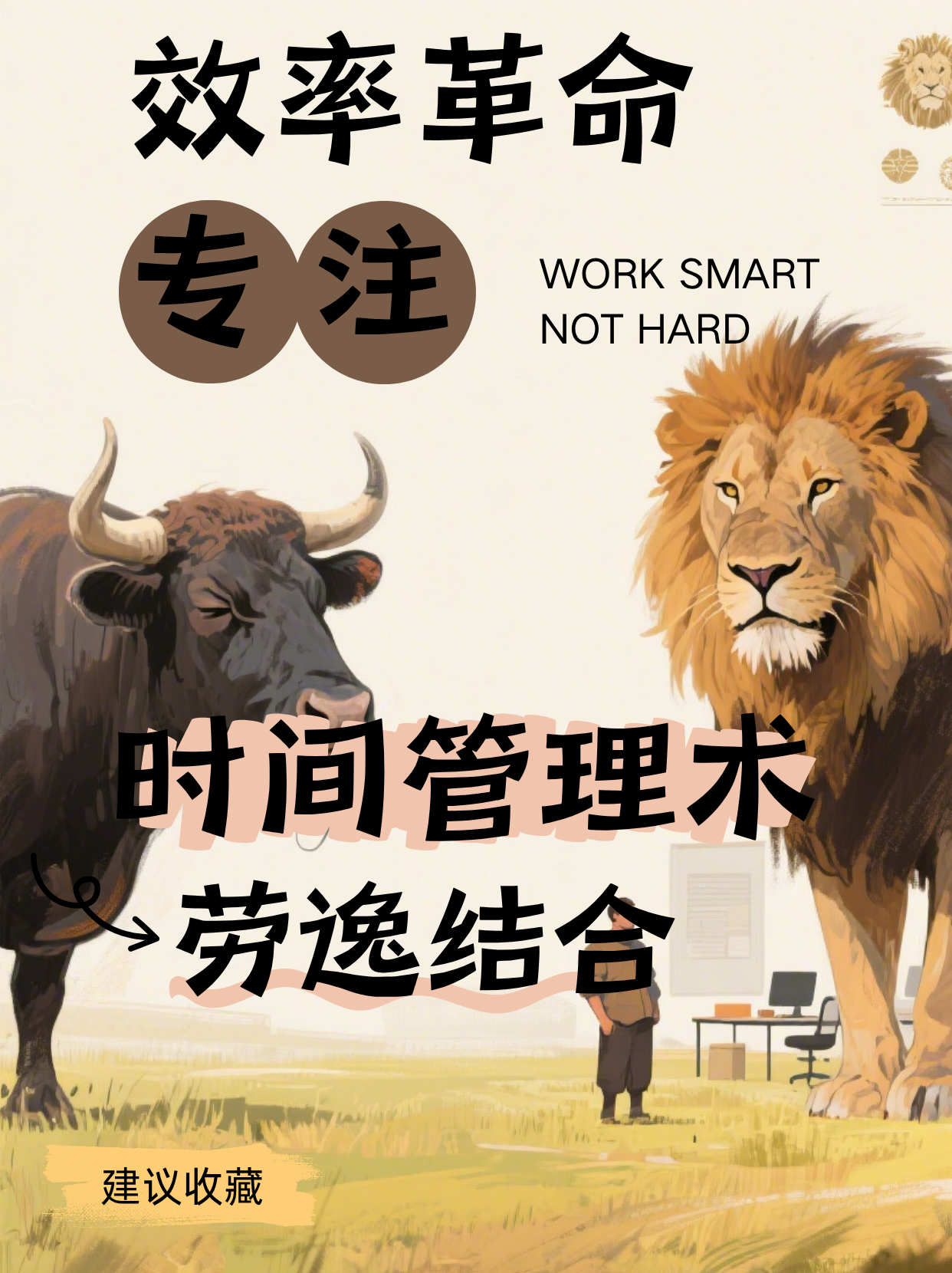 像狮子一样工作，别像牛一样干活